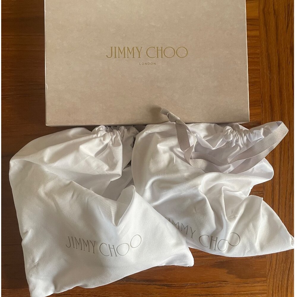 JIMMY CHOO ROMY 100 SATIN IVORY - Picture 4 of 16